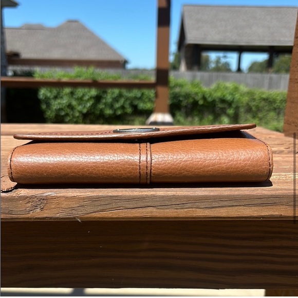 EUC! Vintage Fossil Brown Leather Long Key hole Wallet - Picture 8 of 9